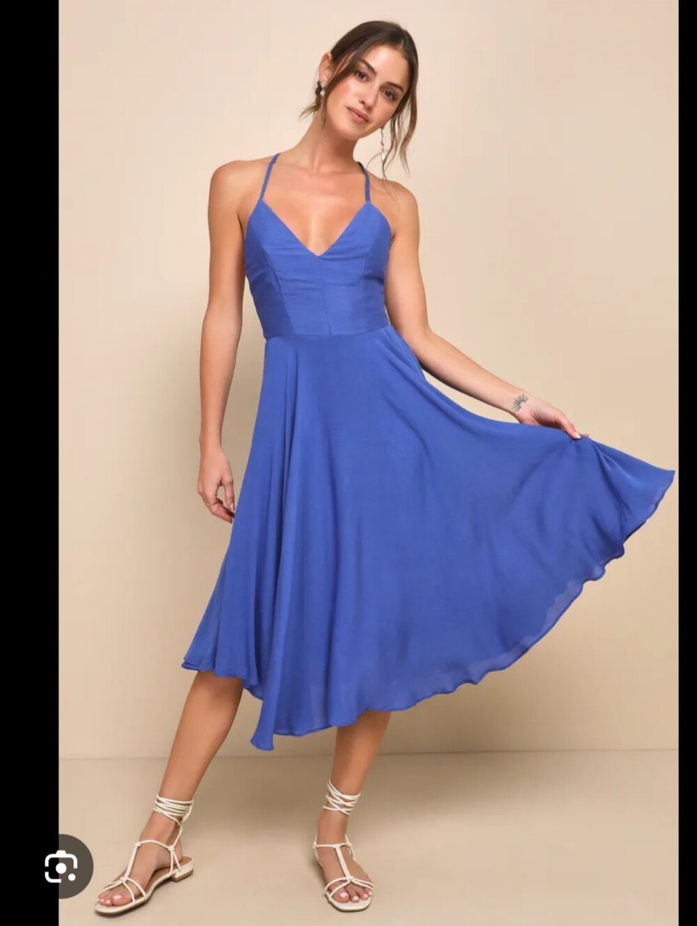 Lulus Troulos Dress Blue